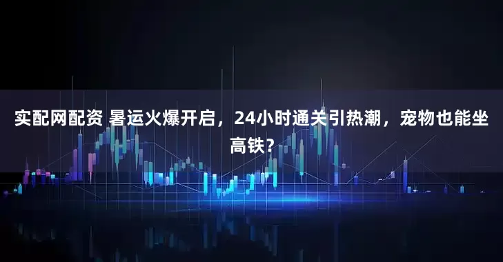 实配网配资 暑运火爆开启，24小时通关引热潮，宠物也能坐高铁？